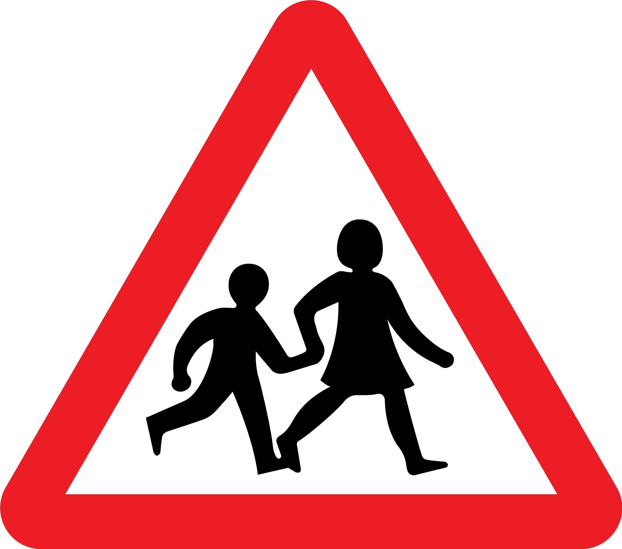 Panneau d'indication de passage d'écoliers.